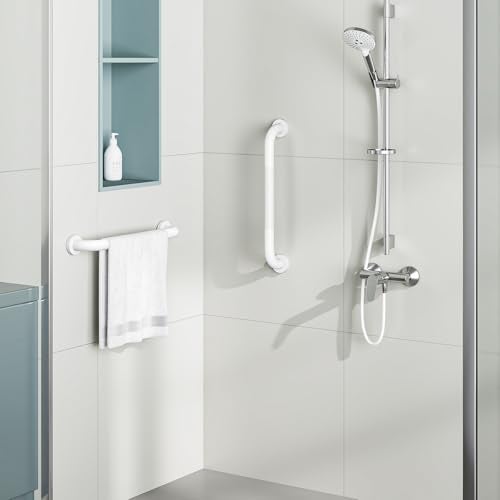 FANHAO 2 Pack Grab Bars for Bathtubs and Showers, 16 Inch Anti Slip Shower Grab Bars Stainless Steel Shower Handle Toilet Handicap Elderly Senior Assist Bathroom Safety Bars (White) - Image 4
