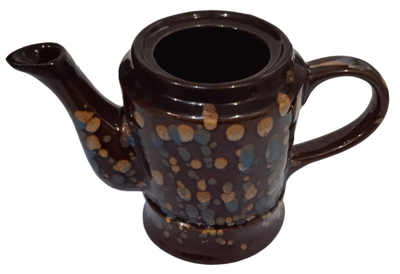 Purpledip Ceramic Kettle in Rustic Studio Pottery 'Glitter': Artisan Handmade Glazed Tea Coffee Pot (10755C) - Image 3