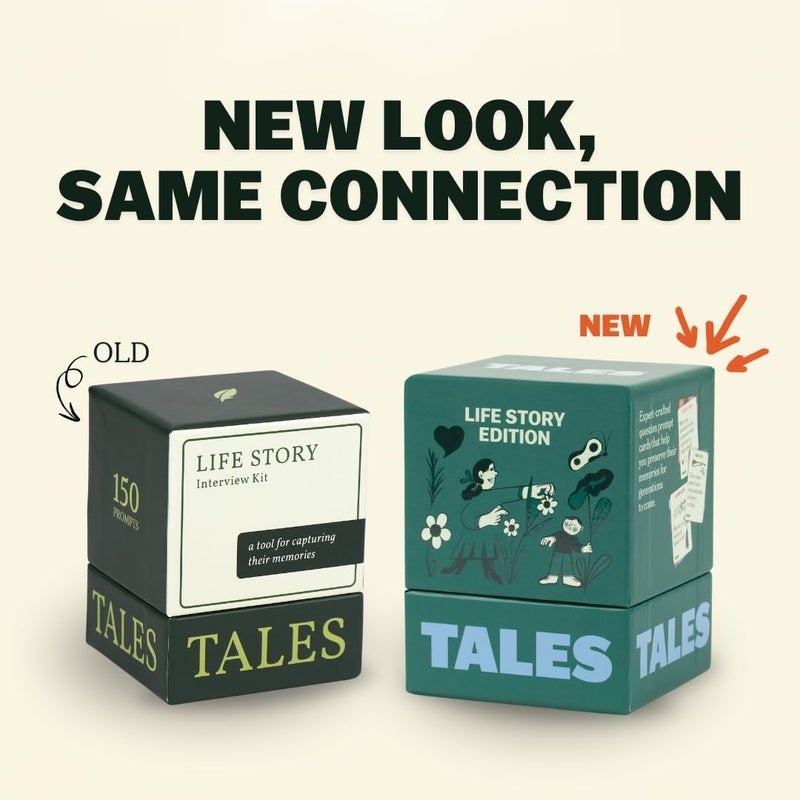 Tales 150 Life Story Interview Kit, Conversation Cards, for Grandparents, Parents, Families, Adults, Game Night, Road Trips, Dinner Table, Getting to Know You (New Edition) - Image 2