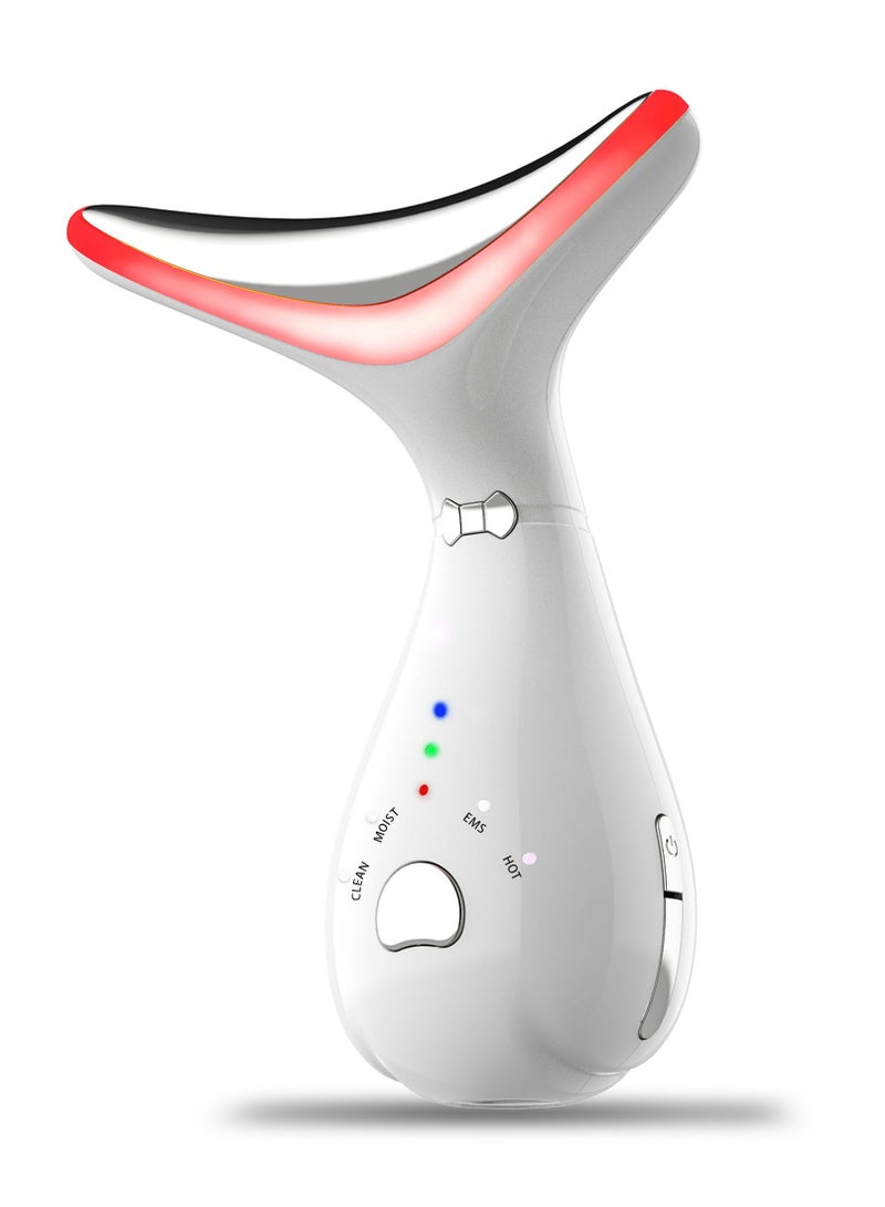 SYOSI SYOSI Facial and Neck Electric Massager, Red Light Therapy, 3-in-1 Chin Lift Devices, V-Shaped Firming EMS Vibration Facial Massager, Facial Wand,Wavy Chic Beauty Multifunctional Facial-Device - Image 1
