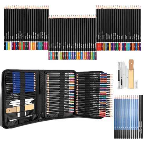 Artownlar 95 Pieces Professional Sketching Kit for Artists, Shading Pencil Set with Premium Zipper Case, Graphite Charcoal Sketch Pencil Kit, Drawing Kit, Art Supplies, Best Gift for Artists, DIY - Image 1