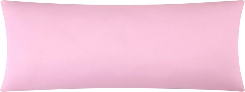 EVOLIVE Ultra Soft Microfiber Body Pillow Cover/Pillowcases 21"x54" with Hidden Zipper Closure (21"x54" Body Pillow Cover, Pink) - Image 2