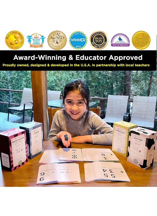 Think Tank Scholar - Think Tank Scholar 681 Math Flash Cards & Math Dice (Award Winning) Addition, Subtraction, Multiplication & Division - All Facts & Games - Kids Ages 4+ Kindergarten, 1ST, 2ND, 3RD, 4TH, 5TH, 6TH Grade - Image 1