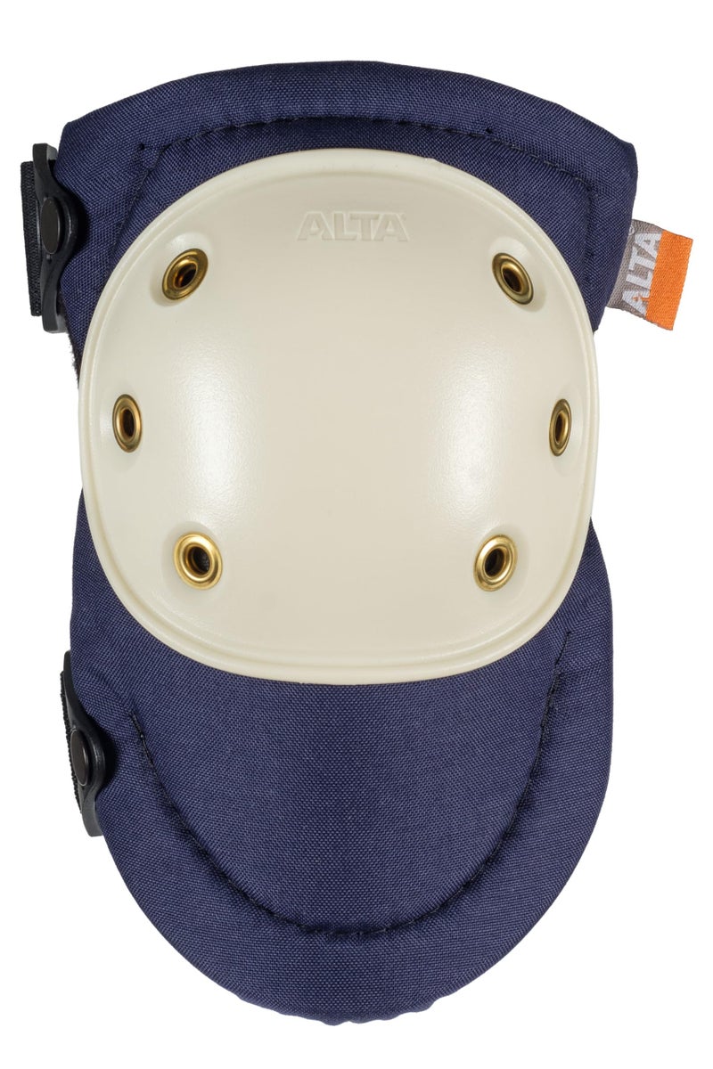 ALTA 50903 AltaPRO Knee Protector Pads, Navy Cordura Nylon Fabric, AltaLOK Fastening, Hard Cap, Round, White (One Pair) - Image 1
