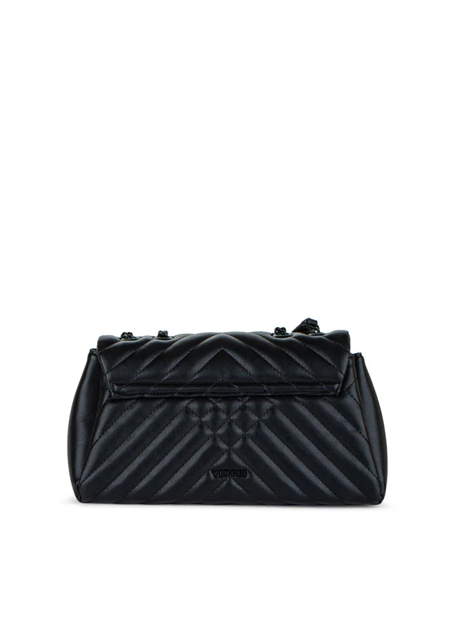 Vincci Women Quilted Shoulder Bag With Chain detail