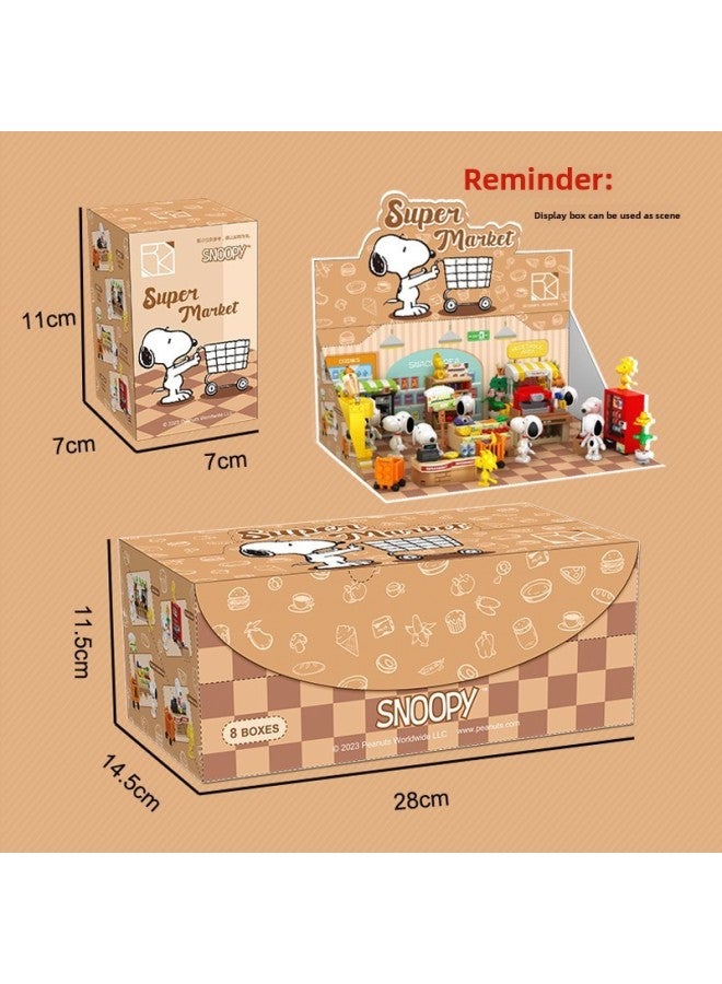 [Generation] Genuine Snoopy Series Small Particle Building Blocks Children's Building Blocks Assembled Gifts For Girls On June 1-Color:S025 Blind Box Snoopy Random Box