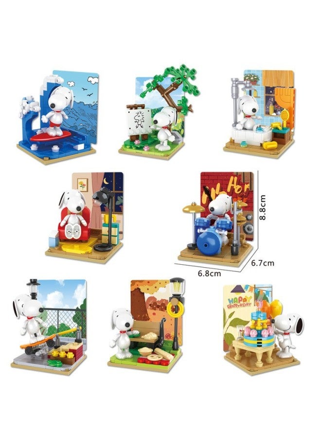 [Generation] Genuine Snoopy Series Small Particle Building Blocks Children's Building Blocks Assembled Gifts For Girls On June 1-Color:S025 Blind Box Snoopy Random Box