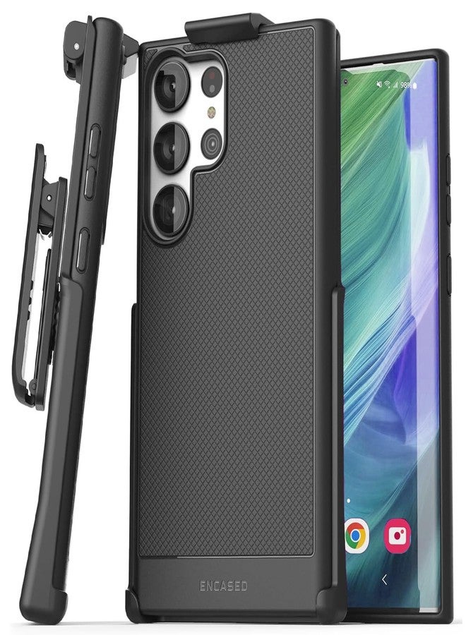 Encased Samsung Galaxy S24 Ultra Thin Armor Case with Belt Clip Holster - Image 1