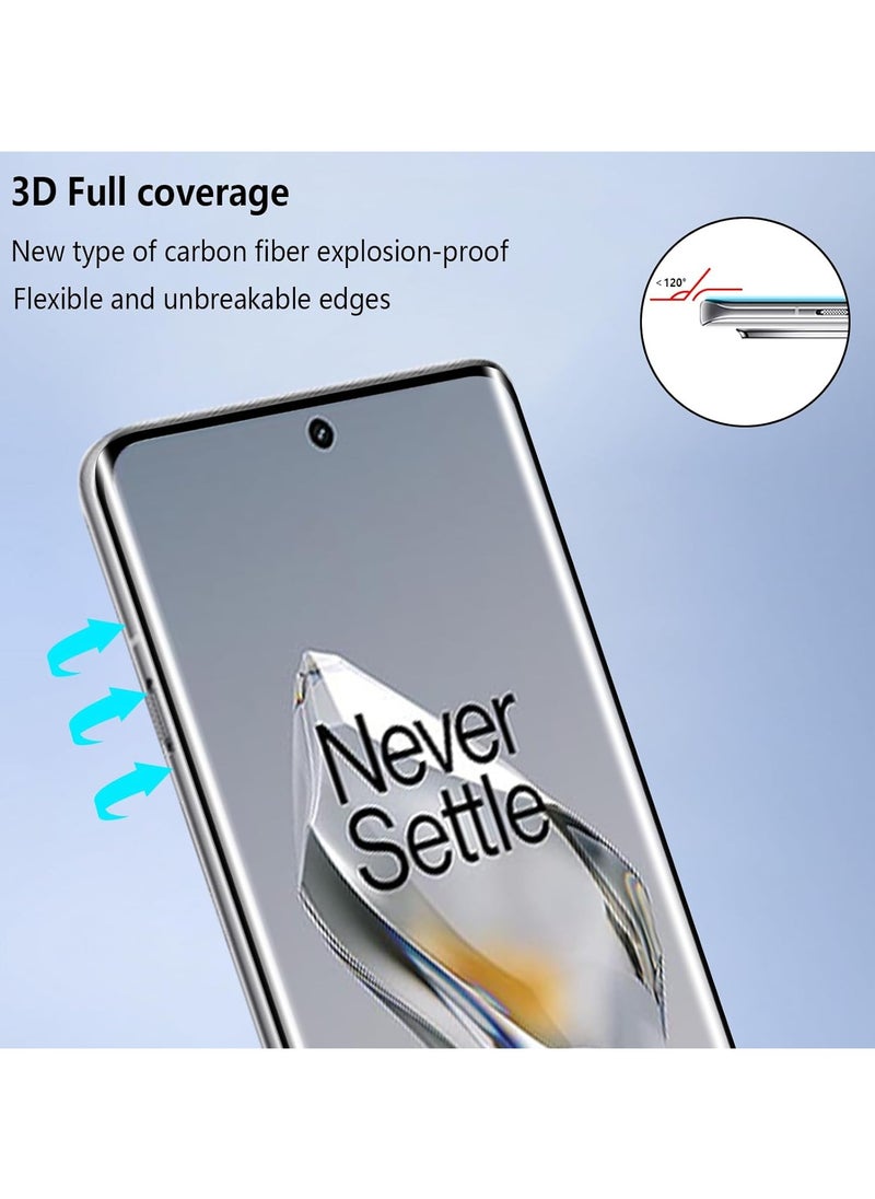 Generic - Screen Protector for Oneplus 12 5G Tempered Glass Screen Protector Full Glue Edge to Edge 9H Hardness Anti Fingerprint Curved Round Edges Scratch Proof for 1 + 12 5G - Image 1