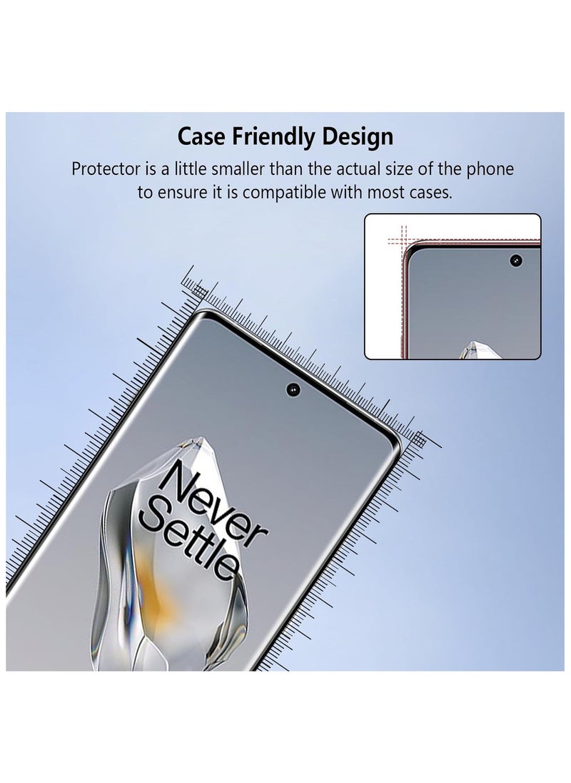Generic - Screen Protector for Oneplus 12 5G Tempered Glass Screen Protector Full Glue Edge to Edge 9H Hardness Anti Fingerprint Curved Round Edges Scratch Proof for 1 + 12 5G - Image 1