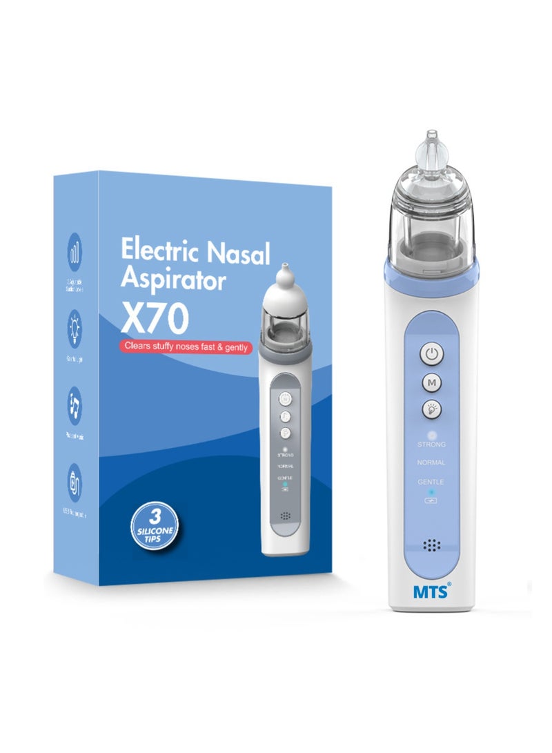 ام تي اس شفاط أنفي كهربائي للأطفال  X70، ضغط منخفض، مصنوع من السيليكون الآمن غذائيًا، شفاط أنفي كهربائي للأطفال، مستلزمات الأطفال - Image 2