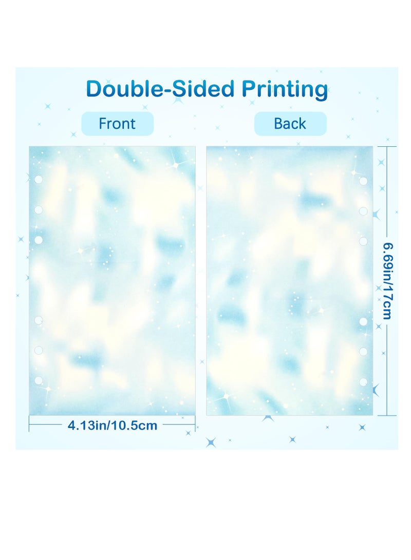 SYOSI A6 Colorful Refill Paper, 80 Sheets Loose Leaf Binder Inserts Paper Starry Sky Planner Refills 6.7" x 4.1" for 6 Ring Binder Journal Notebook Diary, 240 Pages  - Image 3