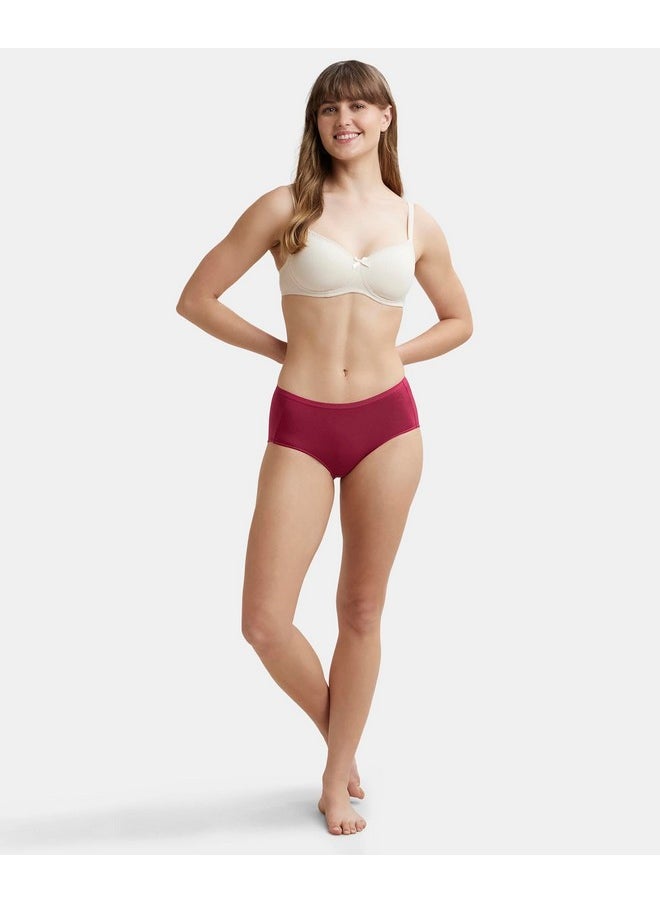 JOCKEY - Jockey 1809 Women's Full Coverage Micro Modal Elastane Stretch High Waist Full Brief with Exposed Waistband and StayFresh Treatment_Anemone_M - Image 1