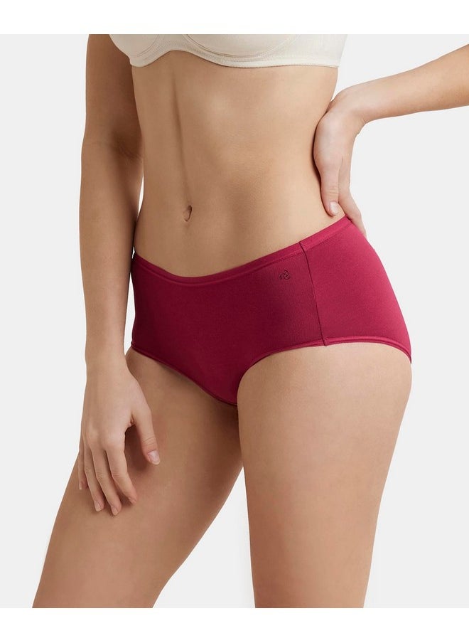JOCKEY - Jockey 1809 Women's Full Coverage Micro Modal Elastane Stretch High Waist Full Brief with Exposed Waistband and StayFresh Treatment_Anemone_M - Image 1