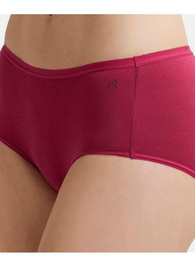 JOCKEY - Jockey 1809 Women's Full Coverage Micro Modal Elastane Stretch High Waist Full Brief with Exposed Waistband and StayFresh Treatment_Anemone_M - Image 1