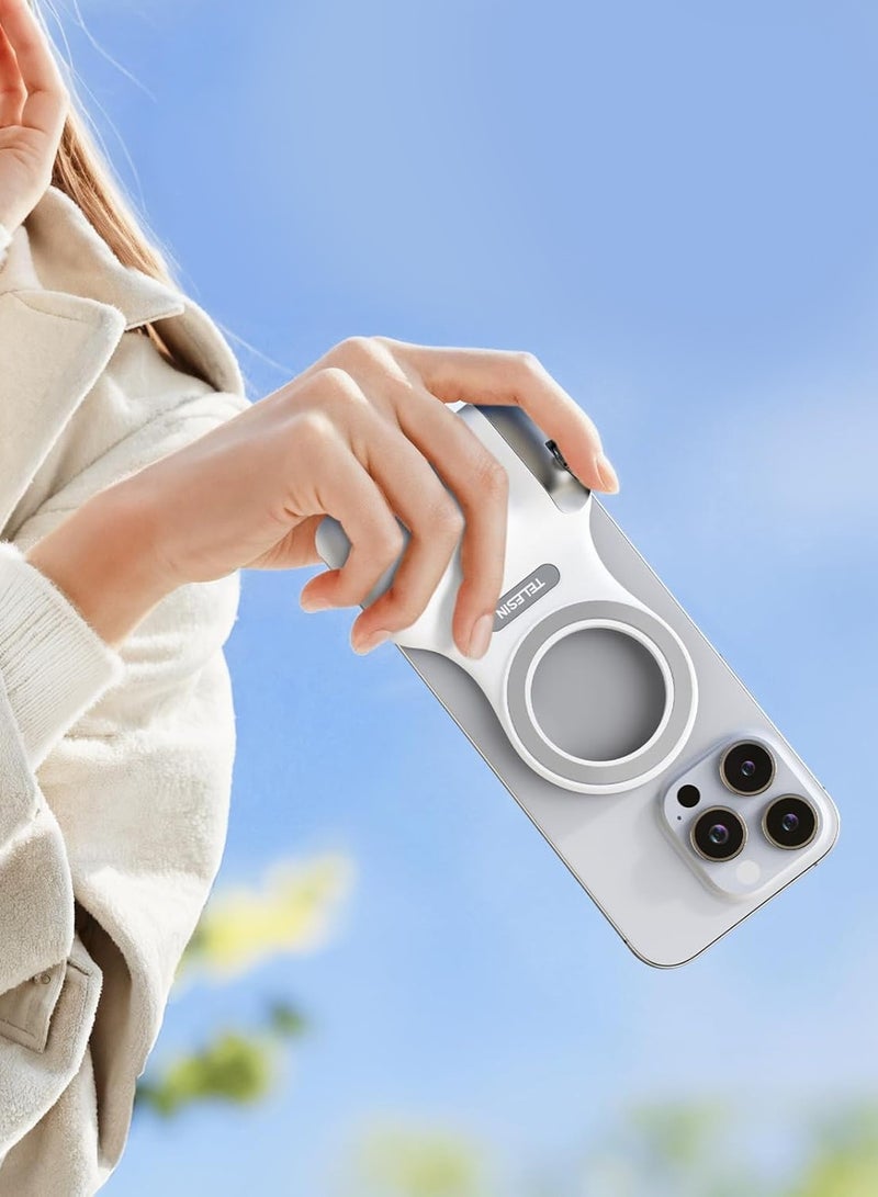 TELESIN قبضة مغناطيسية ممتعة 2 – قبضة كاميرا هاتف مغناطيسية مع جهاز تحكم بلوتوث لجهاز آيفون 17 إير - Image 2