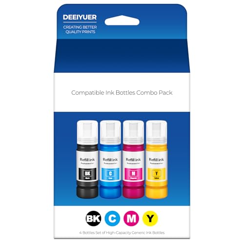 DEEIYUER Compatible for EPT522 Ink Refill Bottles ET-2800 ET-2803 ET-4800 Compatible for EPT522 Ink 2800 Refill Inks for Eco tank ET-2400 ET-2720 ET-2800 ET-2803 ET-4700 ET-4800 ET2720 ET2800 ET2803 ET4800 - Image 1