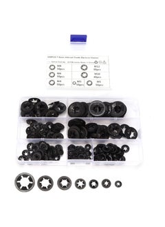 Generic 340PCS Push-On Starlock Washer Kit, 65Mn Steel Starlock Washers Assortment Quick Speed Locking Washers Set Industrial Grade Starlock Washers Universal Starlock Washer [7 Sizes] M3/M4/M5/M6/M8/M10/M12  - Image 2