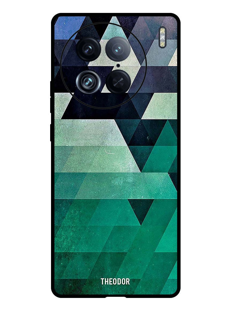 Theodor Protective Case Anti Scratch Shock Proof Bumper Cover For Vivo X90 Pro Triangle Seacolor Pattern - Image 1