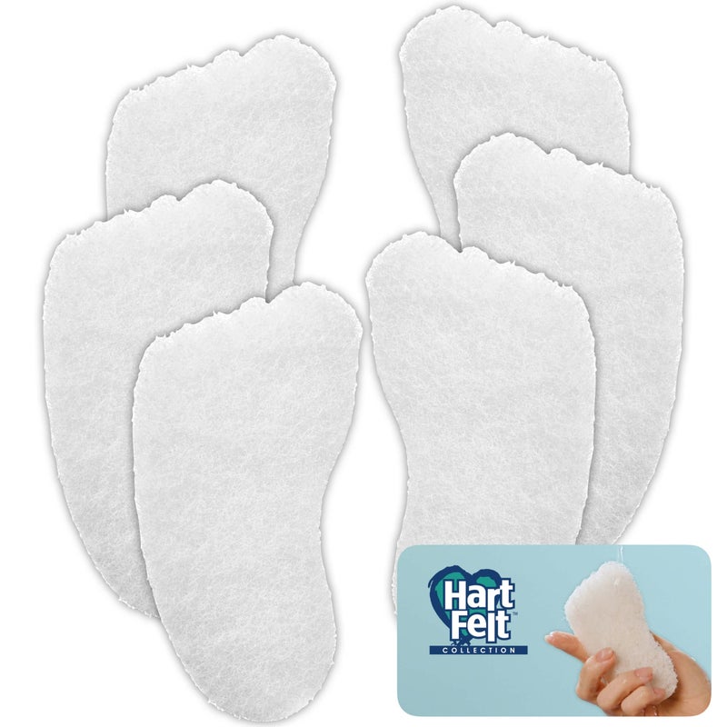 HartFelt Foot Exfoliating Sponge | Chemical-Free Foot Scrubbers for Smooth & Soft Feet | Gentle Sponge Pad for Callus Removal, Dead Skin & Cleansing | Made in USA - 6 Count - Image 1