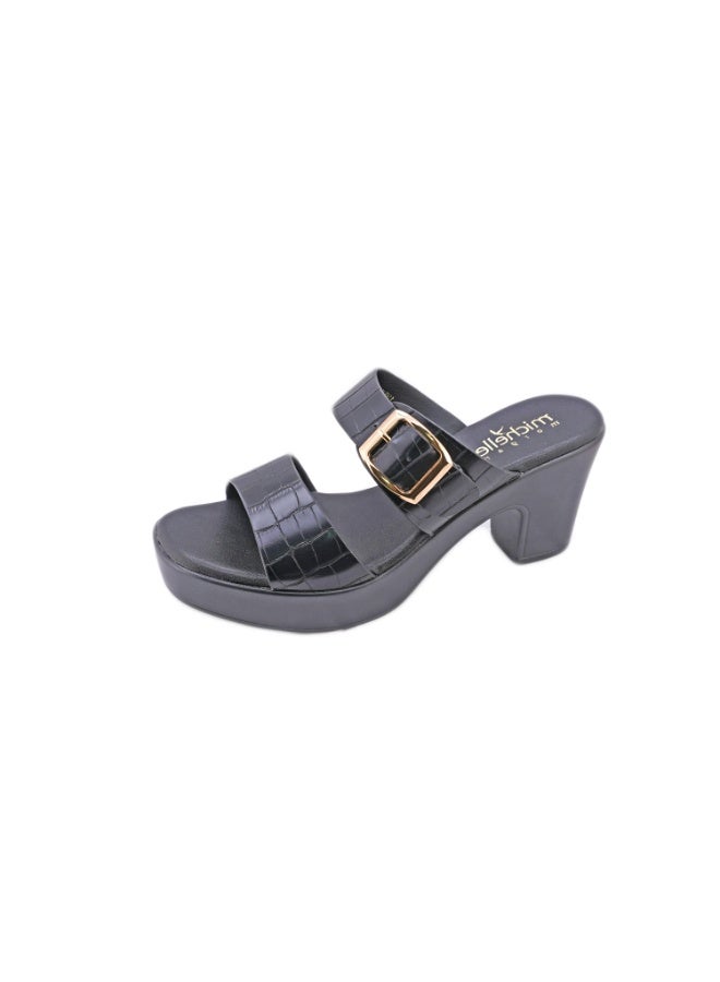 Michelle Morgan 092-2240 Michelle Morgan Ladies Block Heel Sandals 114RJ857 Black 36  - Image 3