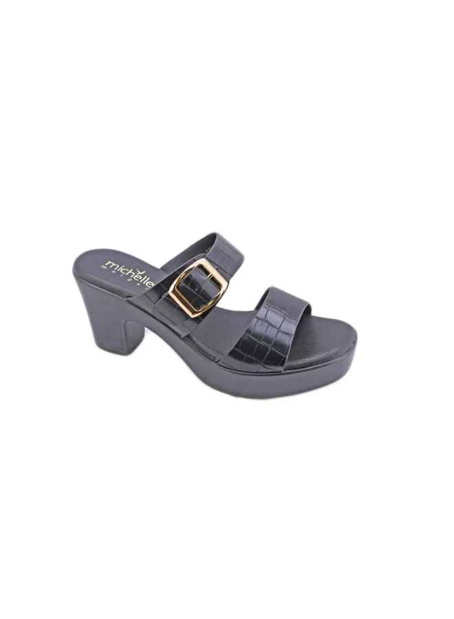 092-2240 Michelle Morgan Ladies Block Heel Sandals 114RJ857 Black 36