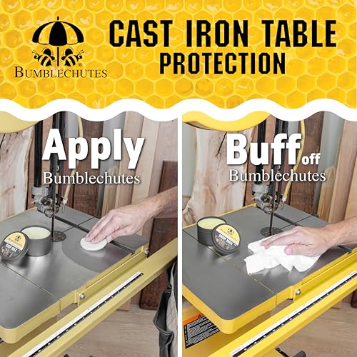 Bumblechutes All-Purpose Shop Wax - All Natural Metal and Wood Wax Finish Paste for Woodworkers, Beeswax Carnauba Wood Protector for Epoxy, Plastic, Metal, Leather, Furniture & Workshop Tools - 8 oz - Image 4