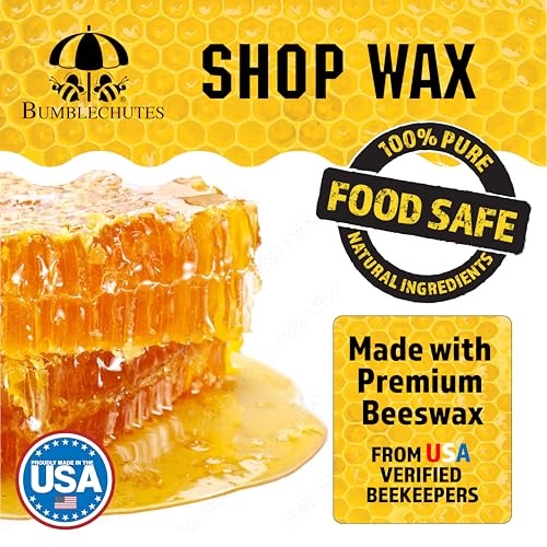 Bumblechutes All-Purpose Shop Wax - All Natural Metal and Wood Wax Finish Paste for Woodworkers, Beeswax Carnauba Wood Protector for Epoxy, Plastic, Metal, Leather, Furniture & Workshop Tools - 8 oz - Image 2