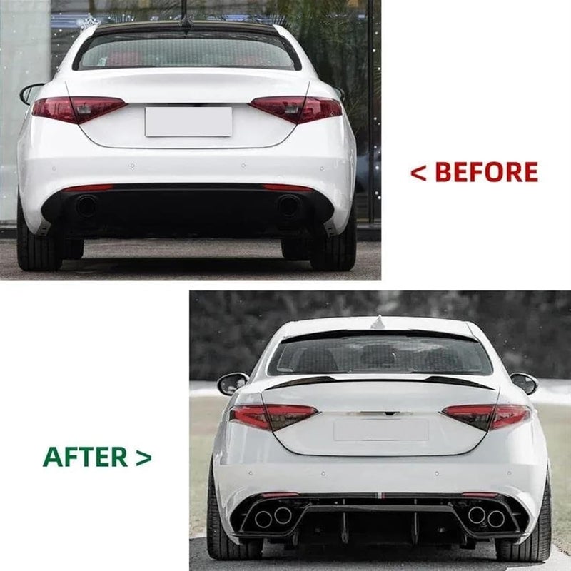 QASULER Rear Bumper Spoiler for Alfa Romeo Giulia 2016 - Image 5