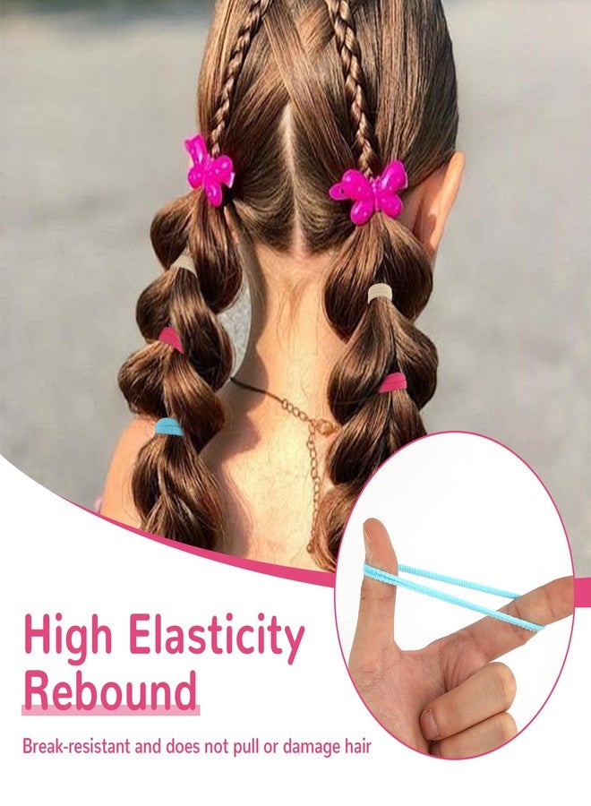 ٥٠٠ قطعة من ربطات شعر الأطفال الصغار، ربطات شعر للأطفال، إكسسوارات شعر ملونة للبنات والأطفال، ربطات شعر لا تسبب أي ضرر ولا تترك أثراً على شعر الأطفال الرضع والفتيات الصغيرات - Image 4