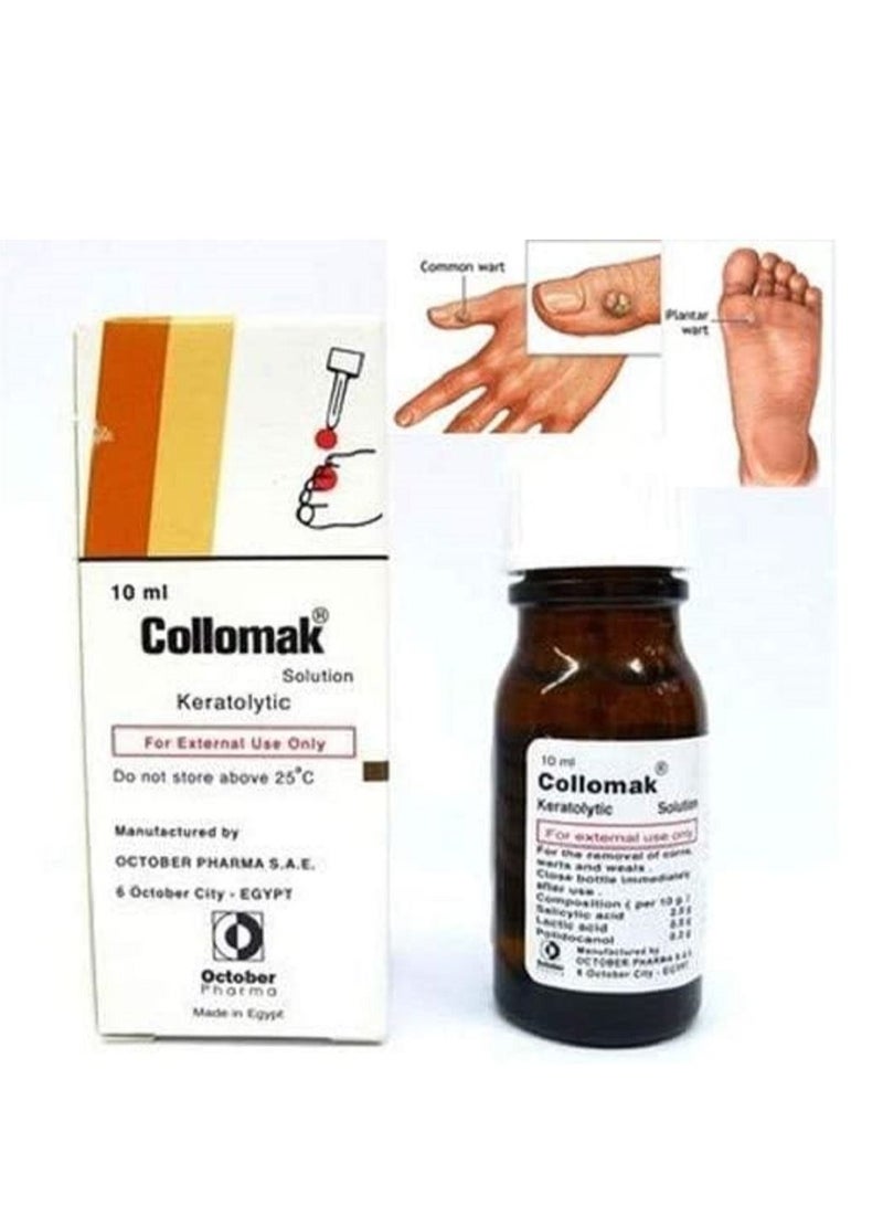collomak Solution against warts condylomas calluses 10ml - Image 2