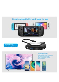 SYOSI Portable Dock with Ethernet Port, Fit for Steam Deck/ Nintendo Switch/ Nintendo Switch OLED, Portable TV Ethernet LAN Adapter for Steam Deck/Nintendo Switch/OLED with 2*USB, USB C Power  - Image 4