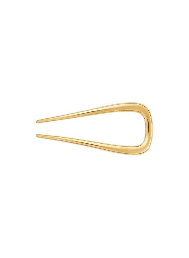 MACHETE Petite Oval French Hair Pin for Thin Thick Hair in Gold, 3 Inch Women Girls Hairstyle Accessories