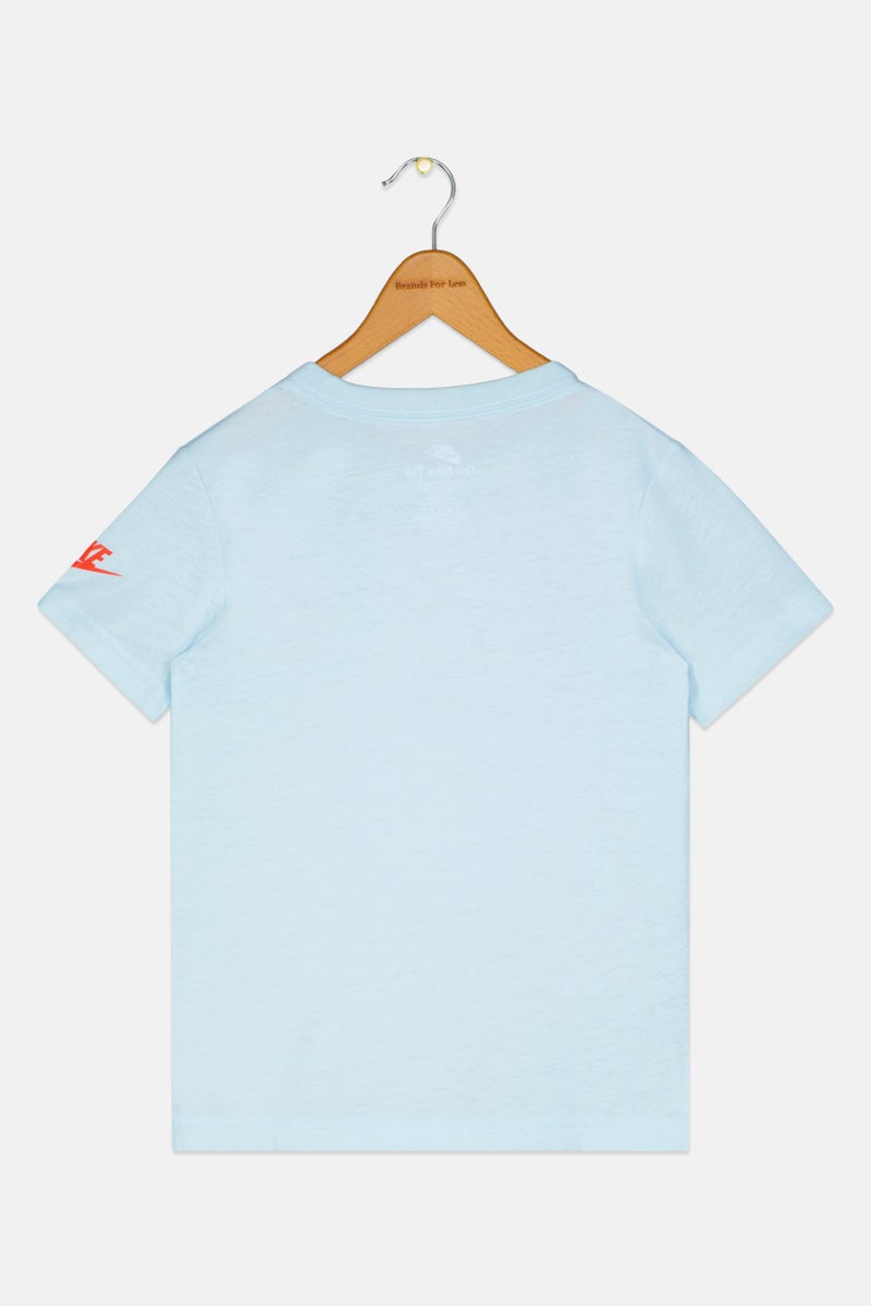 Nike Kids Boy Short Sleeve Graphic Print Outdoor T-Shirt, Light BLue - Image 3