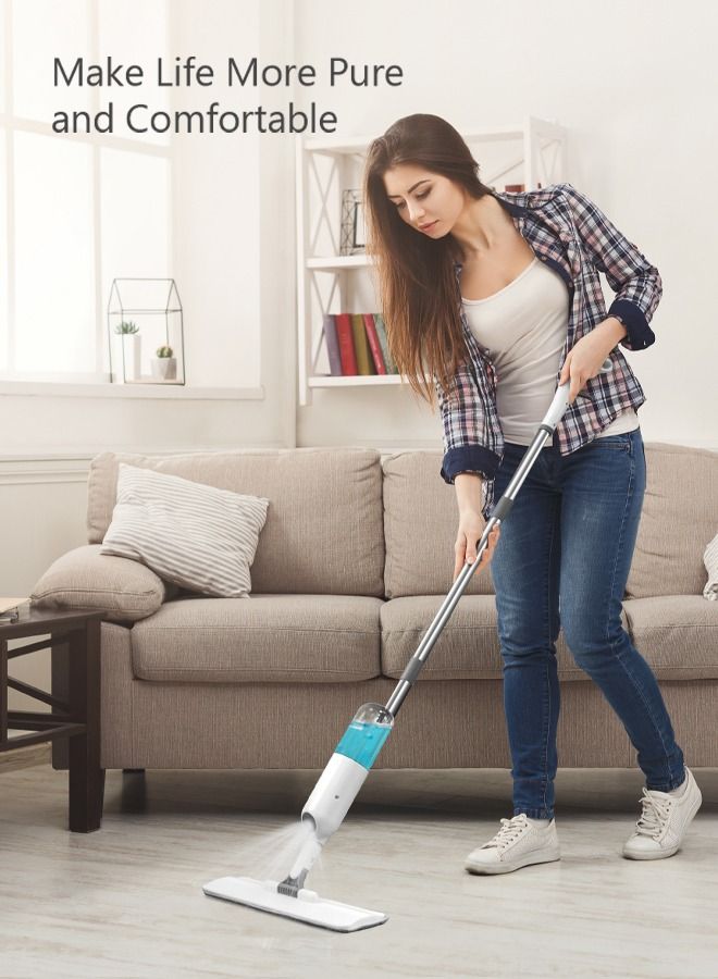 HOMESTAR Spray Mop with 2 Washable Microfiber Pads-Cleaning 350ML Refillable Water Tank-Ceramic Floor for Home Kitchen - Image 2