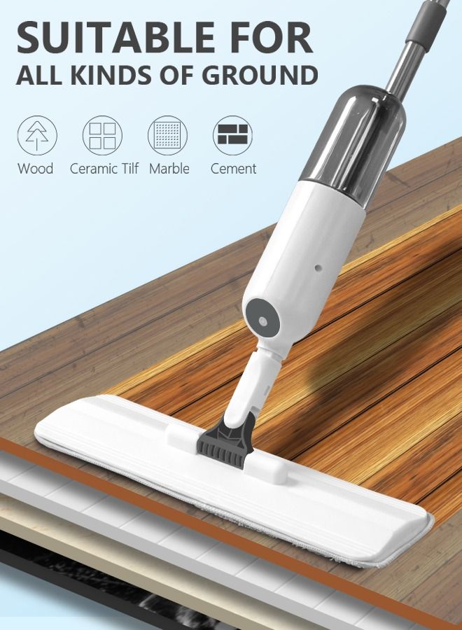 HOMESTAR Spray Mop with 2 Washable Microfiber Pads-Cleaning 350ML Refillable Water Tank-Ceramic Floor for Home Kitchen - Image 4