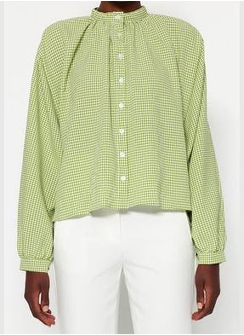 Green Judge Collar Woven Checkered Woven Shirt TWOAW21GO0114 - pzsku/ZD0EDA5772F24C4CA5CB1Z/45/_/1704141919/4217eb73-4934-4234-bd2d-4807814efd2a