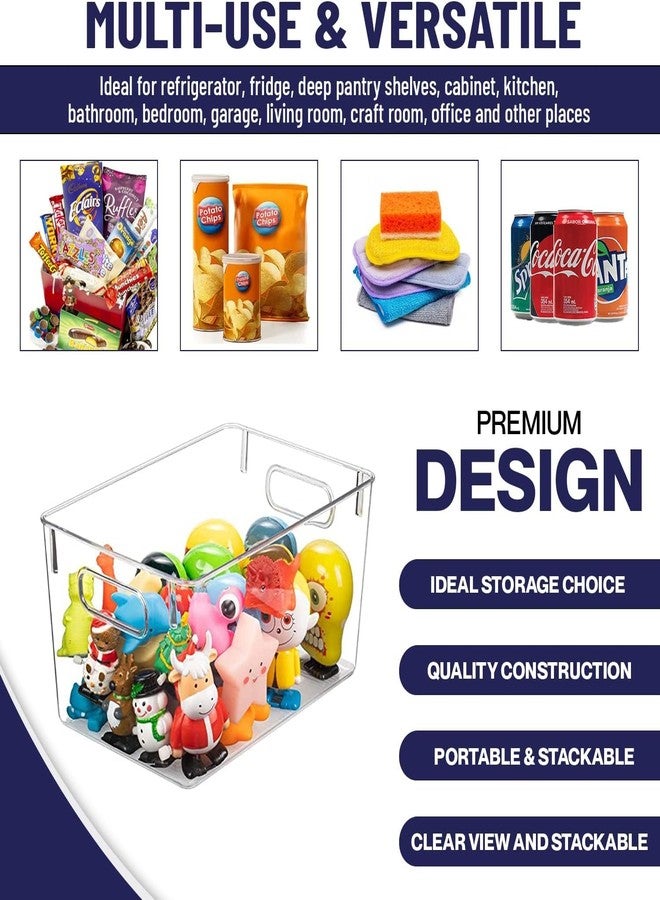 CONTROL KITCHEN Clear Plastic Storage Bins, Pantry Organizers and Storage Containers Fridge Organizer Bins for Organizing Kitchen Cabinet Organizer Bin Bathroom Freezer Refrigerator Organization - Image 5