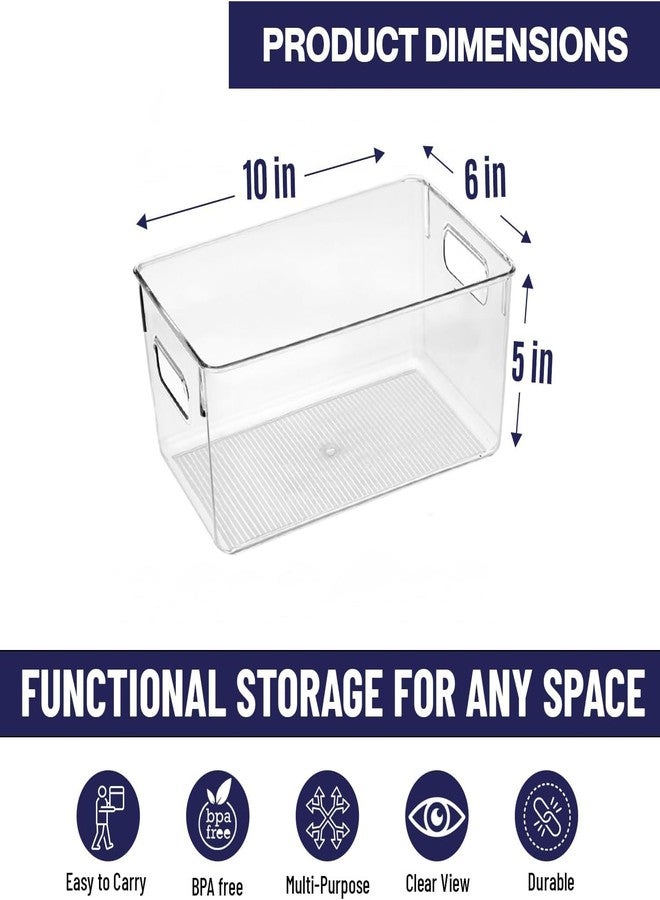 CONTROL KITCHEN Clear Plastic Storage Bins, Pantry Organizers and Storage Containers Fridge Organizer Bins for Organizing Kitchen Cabinet Organizer Bin Bathroom Freezer Refrigerator Organization - Image 2