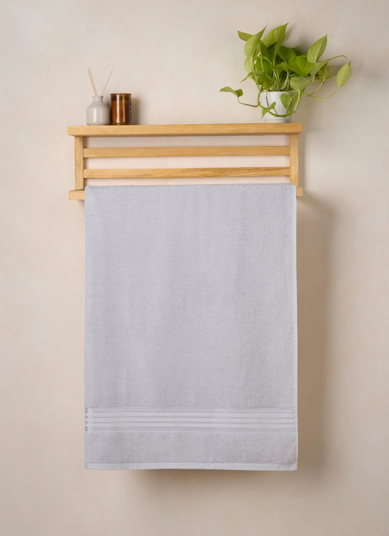Himêya Himeya 100% Cotton Towels for Bath | Towels for Bath Large Size | Soft & Absorbent | 380 GSM | 1 Piece Bath Towel for Men/Women | 70 cms x 140 cms - Grey - Image 1