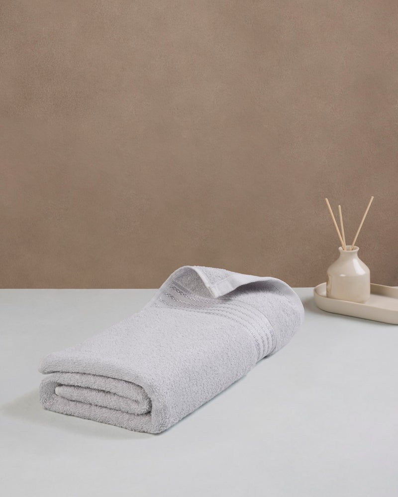 Himêya Himeya 100% Cotton Towels for Bath | Towels for Bath Large Size | Soft & Absorbent | 380 GSM | 1 Piece Bath Towel for Men/Women | 70 cms x 140 cms - Grey - Image 4