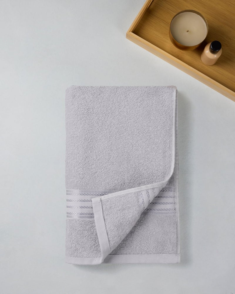 Himêya Himeya 100% Cotton Towels for Bath | Towels for Bath Large Size | Soft & Absorbent | 380 GSM | 1 Piece Bath Towel for Men/Women | 70 cms x 140 cms - Grey - Image 3