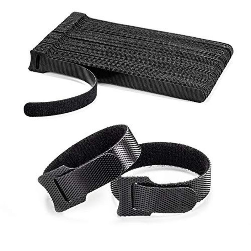 Levesica 80PCS Reusable Cable Ties Black Adjustable 6-Inch Cord Organizer Ties - Image 1