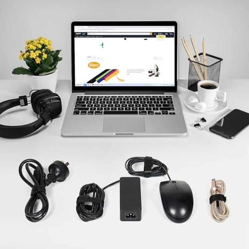 Levesica 80PCS Reusable Cable Ties Black Adjustable 6-Inch Cord Organizer Ties - Image 2