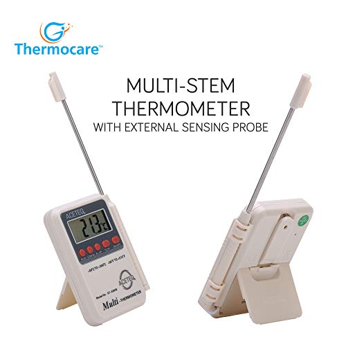 Thermocare Multi Stem Digital Thermometer with External Sensing Probe and Portable LCD Digital, Accurate Fast Response (White) - Image 2