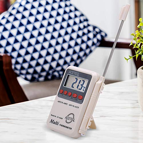 Thermocare Multi Stem Digital Thermometer with External Sensing Probe and Portable LCD Digital, Accurate Fast Response (White) - Image 1