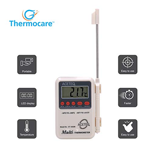 Thermocare Multi Stem Digital Thermometer with External Sensing Probe and Portable LCD Digital, Accurate Fast Response (White) - Image 4