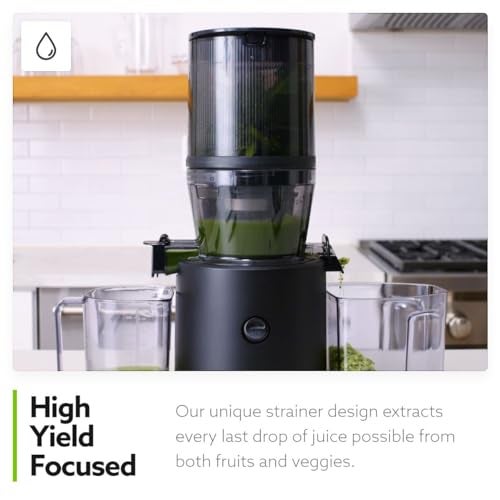 Hurom H320 Cold Press Juicer Machine, Easy to Clean Masticating Slow Juicer, Coarse Strainers, Self-Feeding, Hands Free, Family Size, Quiet Motor, Easy Assembly (Black) - Image 4