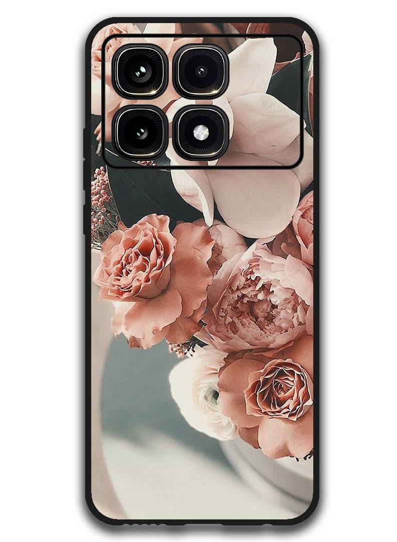 Theodor Protective Case Anti Scratch Shock Proof Bumper Cover For Xiaomi Redmi K70 Ultra Peach Roses - Image 1