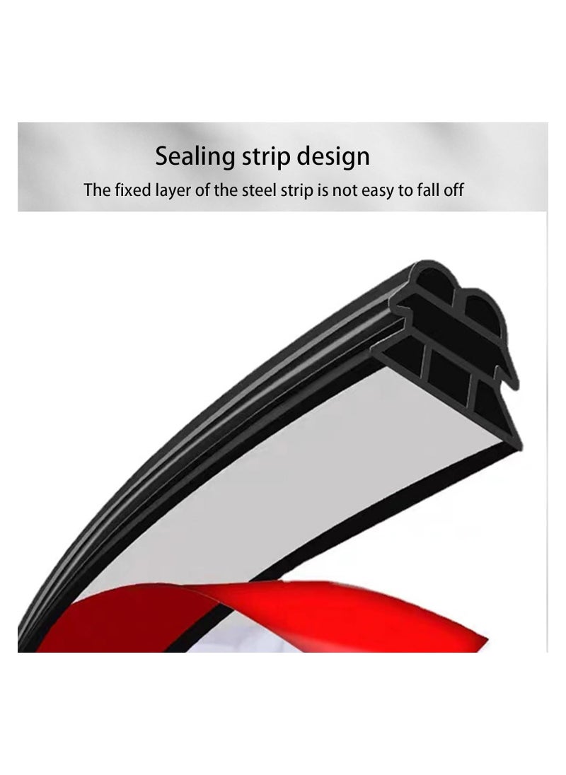 GUDOO Car Weather Stripping Car Door Seal Strip Automotive Stripping Self-Adhesive Rubber Seal Cover Waterproof Soundproof Weatherstrip for Car Door Tailgate Windows Home 5M  - Image 3